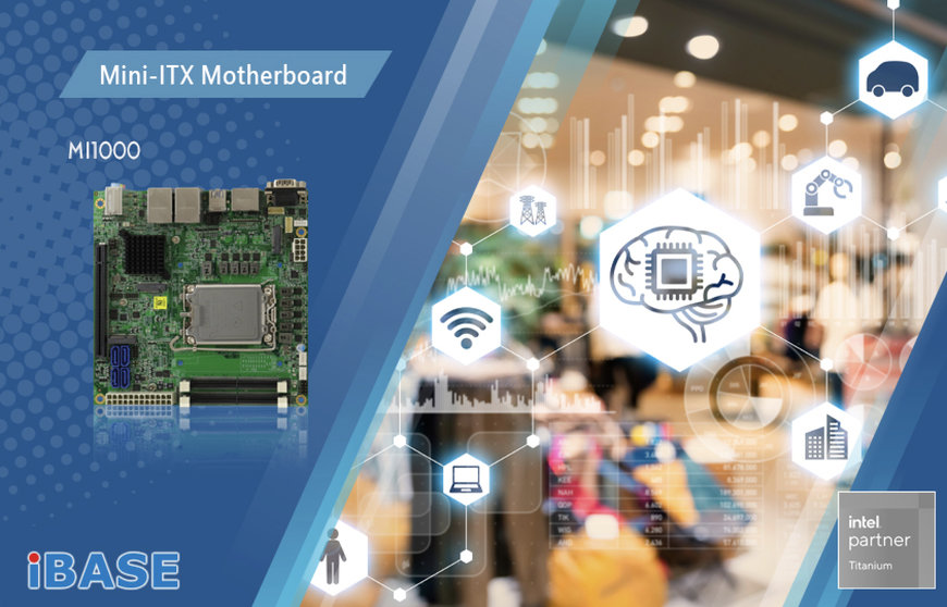 MI1000 Mini-ITX Motherboard Featuring 14th Gen Intel Core Processors and R680E PCH